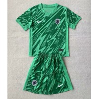 Echipament fotbal Olanda Portar Tricou Acasa European 2024 pentru copii maneca scurta (+ Pantaloni scurti)